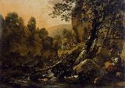 Nicolaes Pietersz. Berchem The Waterfall Sweden oil painting artist